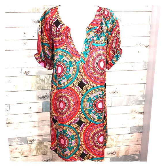 glam Dresses & Skirts - Glam silk dress boho 60s 70s vibe size large